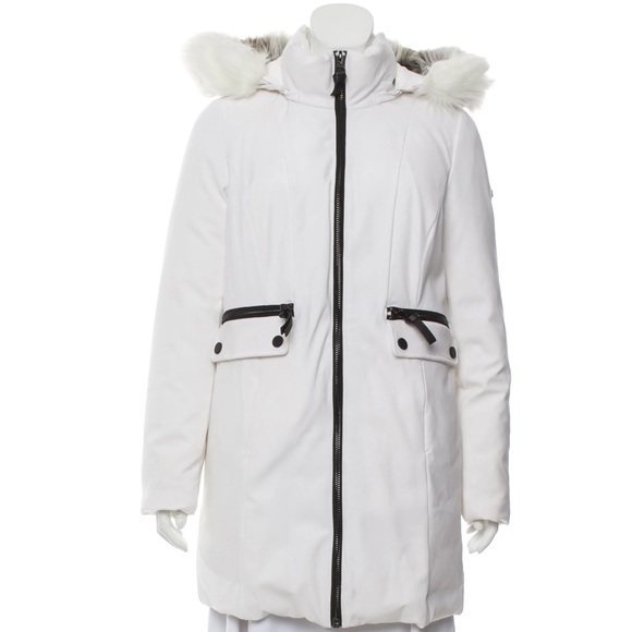 Derek Lam 10 Crosby White Fur Parka - Picture 1 of 3